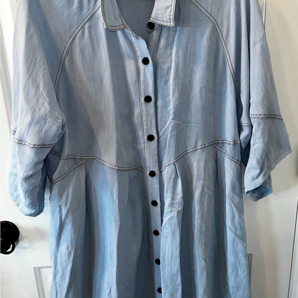 Umgee Dresses & Skirts - Umgee Light Blue Casual Button Down Shirt